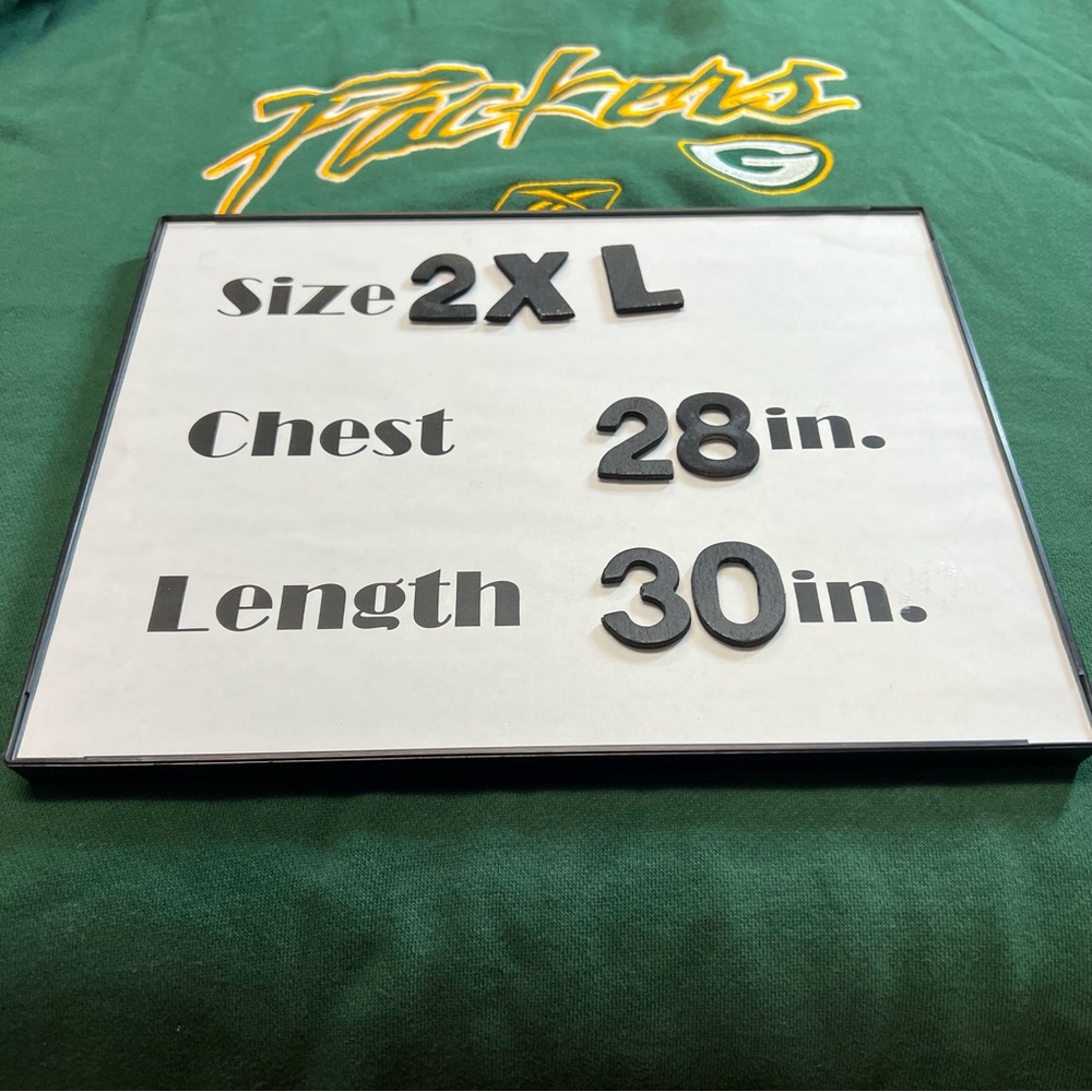 Vintage Green Bay Packers Reebok Script Logo Sweatshirt 2XL - Picture 6 of 6